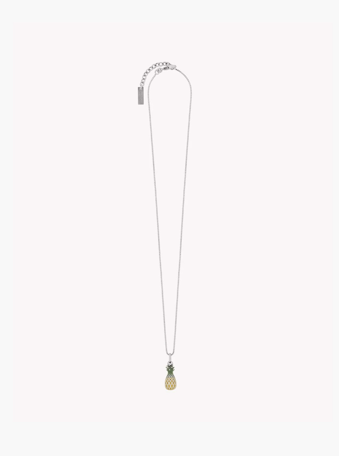 Enamel and Metal Pineapple Necklace