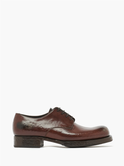 Chaussures à lacets en cuir vieilli