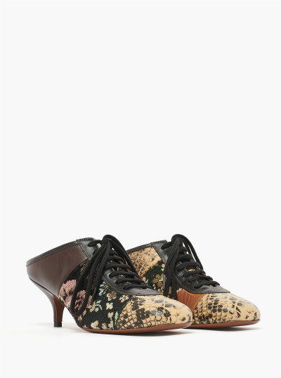 Brown Sneaker Mule Heels 2