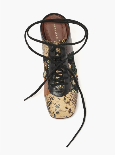 Brown Sneaker Mule Heels 2